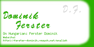 dominik ferster business card